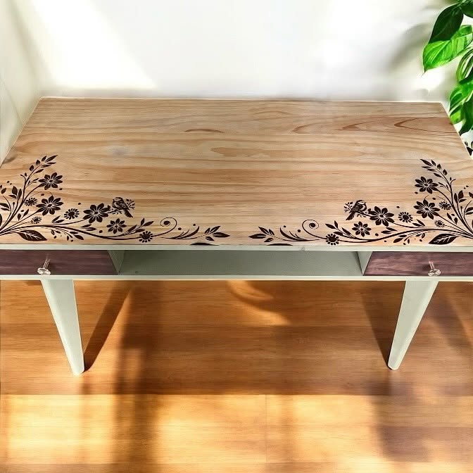 Floral Bird Writing Desk