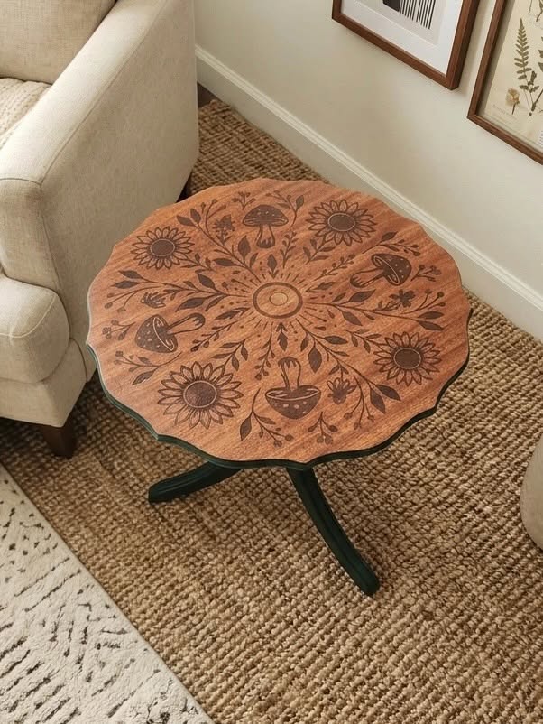 Garden Mandala Pedestal Table